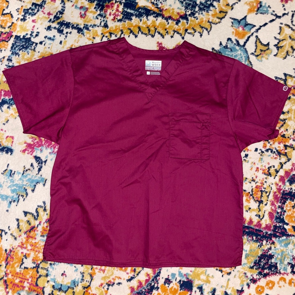 WonderWORK Unisex V-Neck Scrub Top-Large